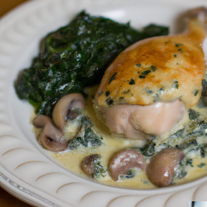 Creamy Mushroom & Spinach Stuffed Chicken