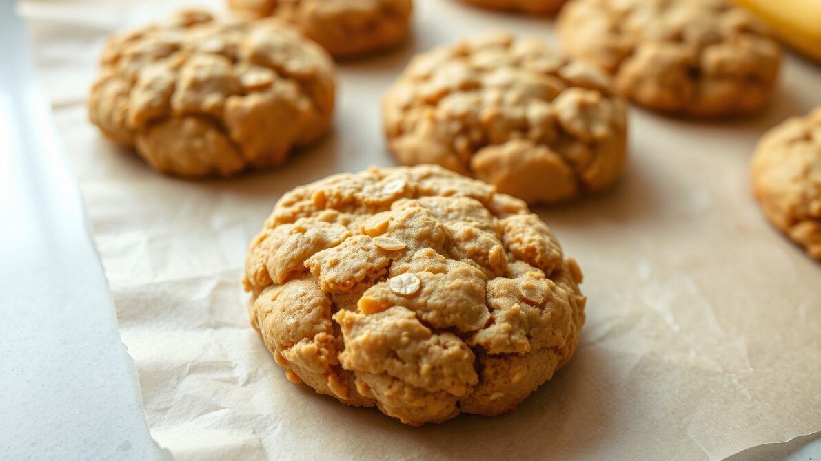 fresh banana oat breakfast cookies