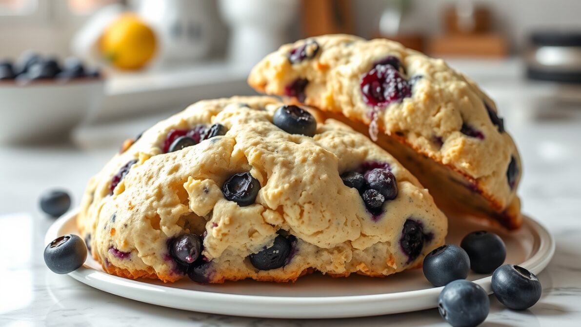 fresh blueberry lemon scones