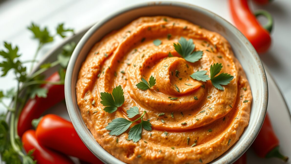 roasted pepper hummus dip
