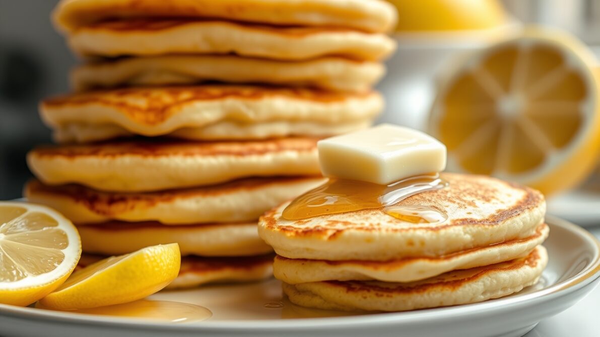 airy ricotta pancakes with lemon zest